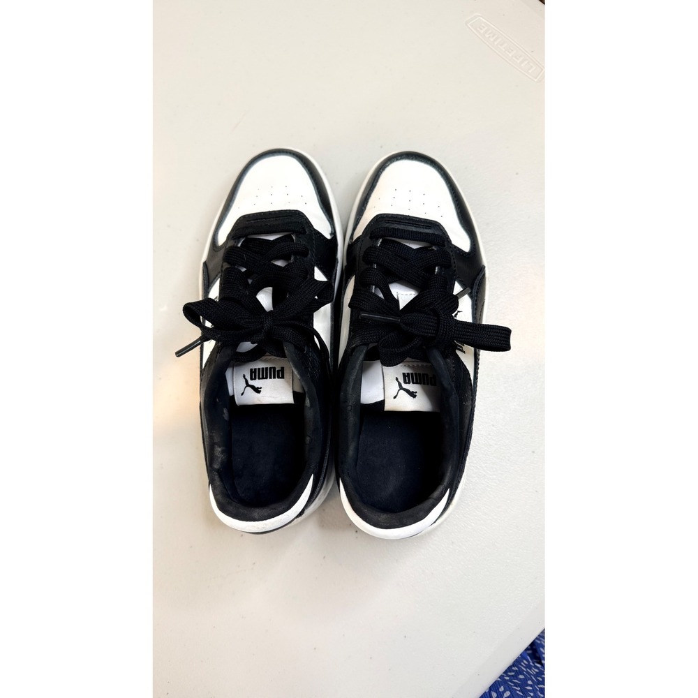 Puma Caven 2.0 Platform Sneakers Black White Women Like New Size 6
